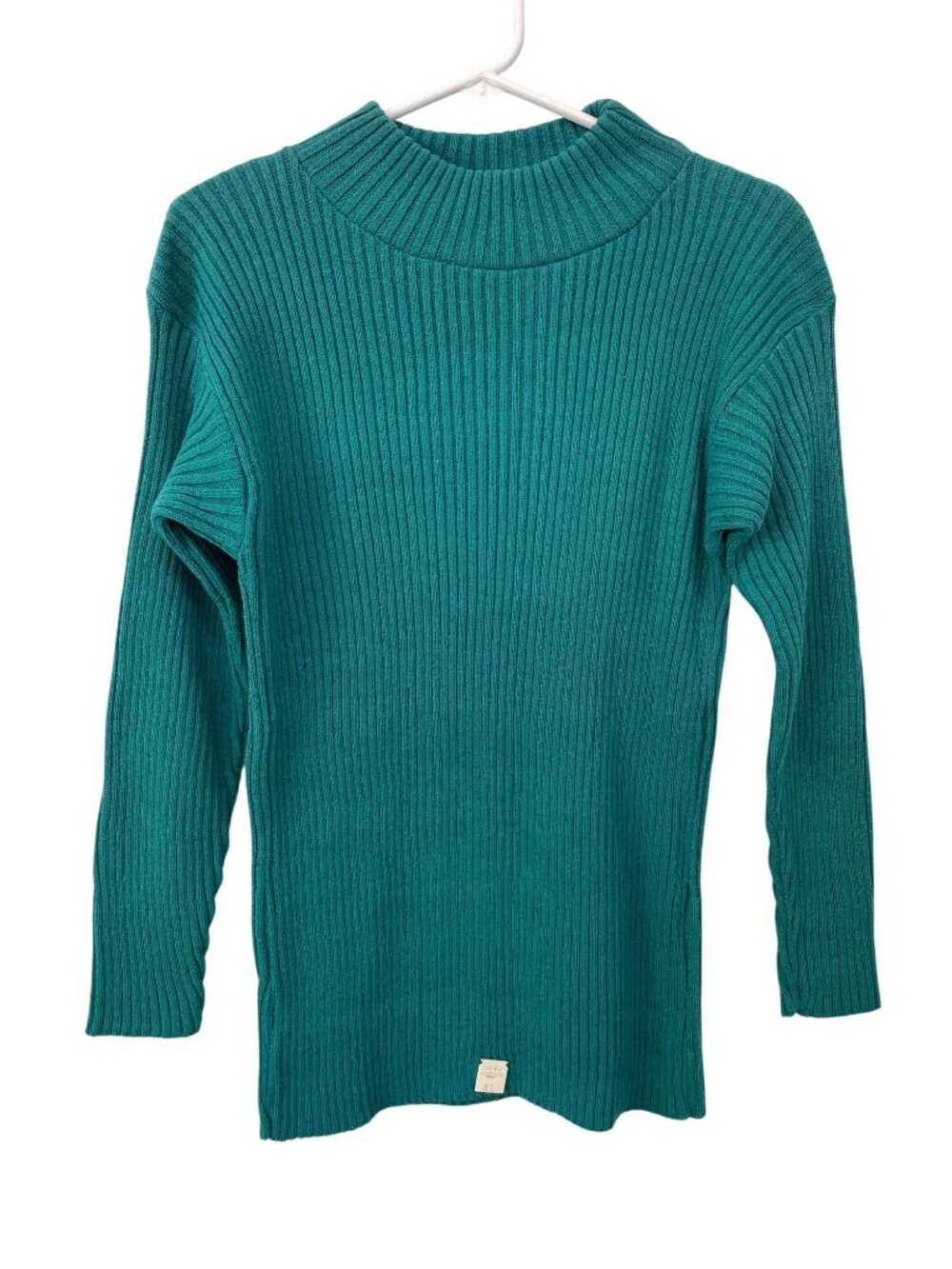 Vintage 90s Carly Blake Sweater XL Ribbed High Neck Long Sleeve Deadstock NEW